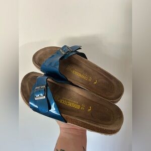 irkenstock size 40 Size 9.5-10 blue glitter single strap